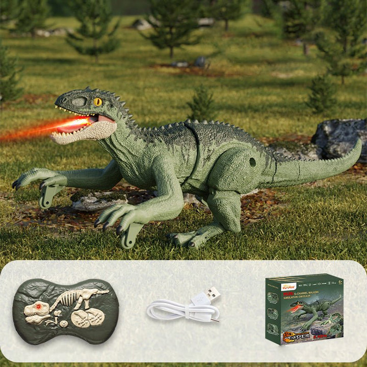 Lisslune | Roarbot RC Dino – Remote-Controlled Dinosaur with Light, Sound, and Mist Effects – Realistic Walking and Roaring Fun