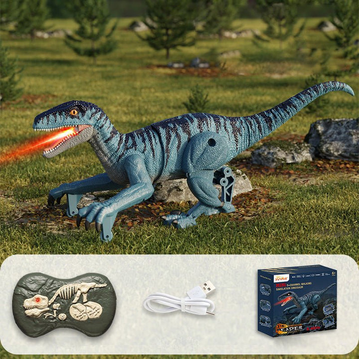 Lisslune | Roarbot RC Dino – Remote-Controlled Dinosaur with Light, Sound, and Mist Effects – Realistic Walking and Roaring Fun