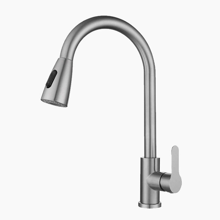 Lisslune | Kitchen with Swan Neck Faucet Stainless Steel