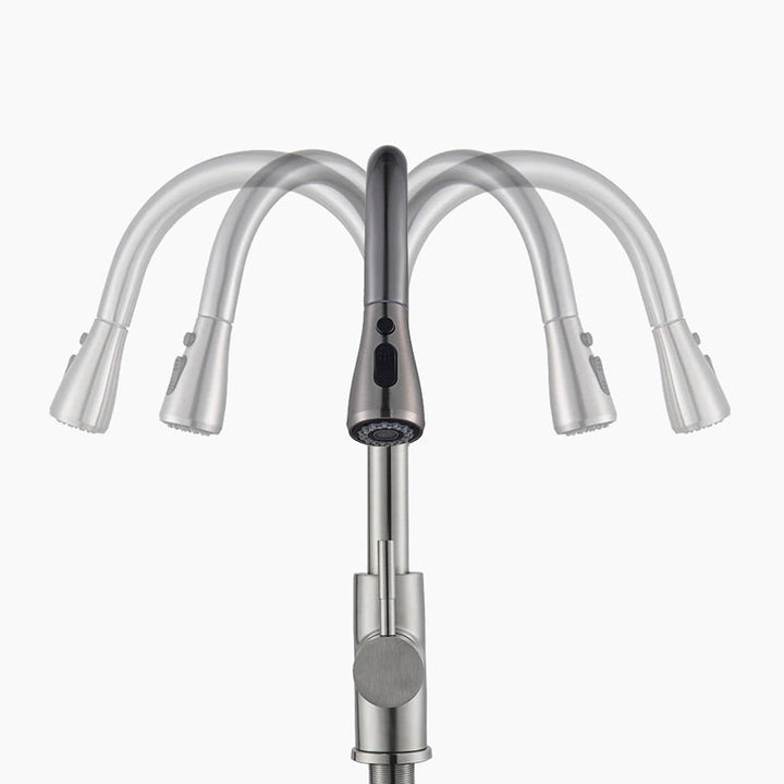 Lisslune | Kitchen with Swan Neck Faucet Stainless Steel