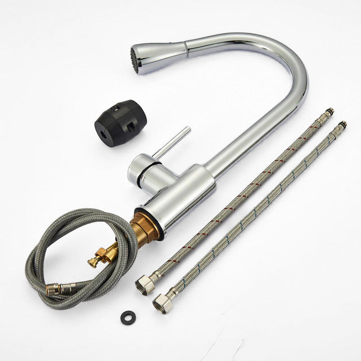 Lisslune | Kitchen with white high-pressure faucet