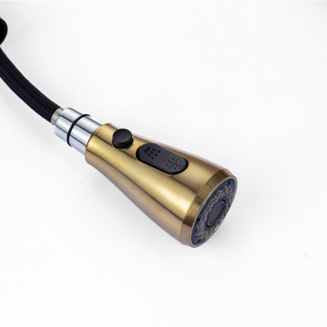Lisslune | Kitchen with golden hose spray