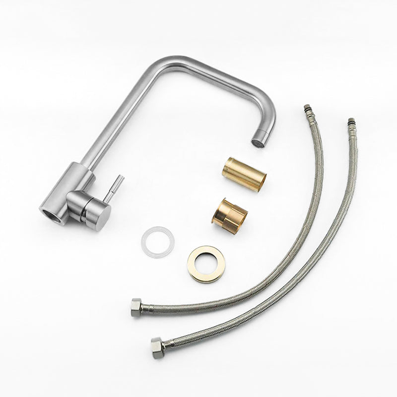 Lisslune | Rectangular S-shaped kitchen faucet made of stainless steel