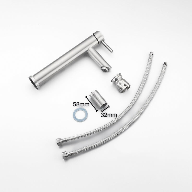 Lisslune | Basin high brushed steel OLLY