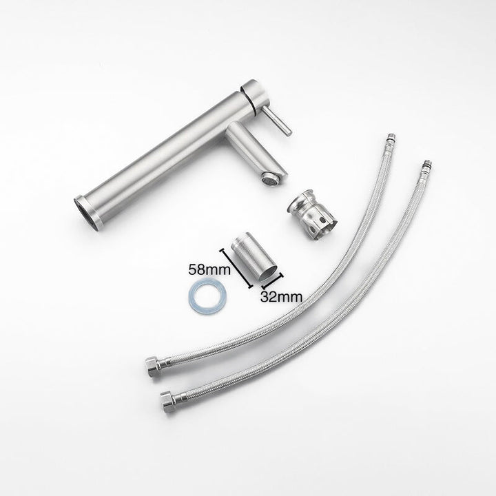 Lisslune | Basin high brushed steel OLLY