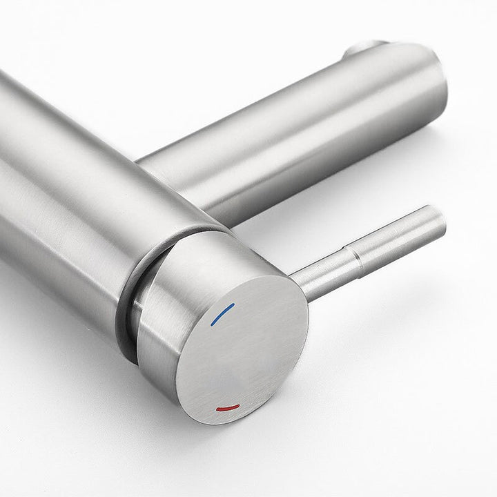 Lisslune | Basin high brushed steel OLLY