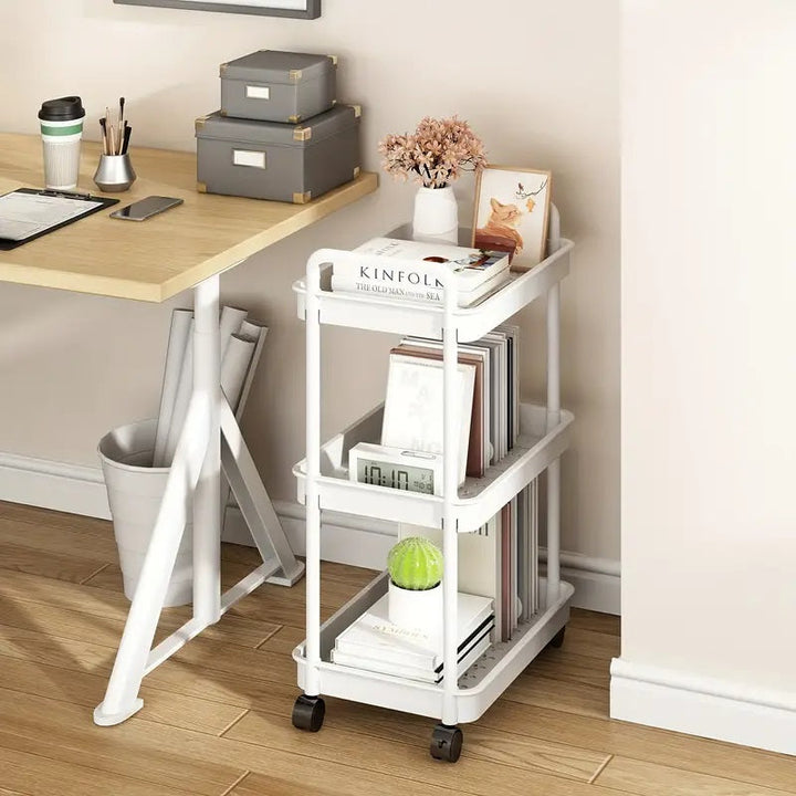 Lisslune | 3-Tier Multifunctional Rolling Cart with Wheels