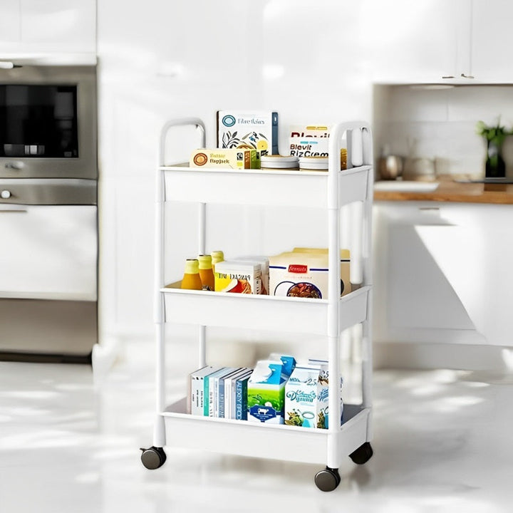 Lisslune | 3-Tier Multifunctional Rolling Cart with Wheels