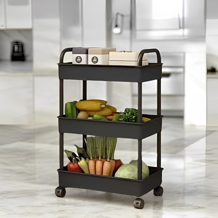 Lisslune | 3-Tier Multifunctional Rolling Cart with Wheels