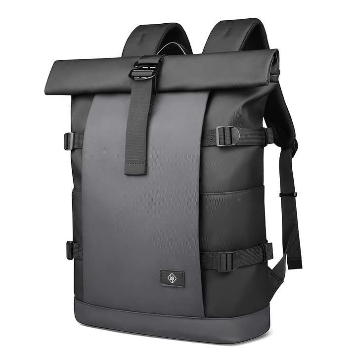 Lisslune | ROLLTRAIL Rolltop Backpack – Expandable 17" Laptop Bag, Waterproof, Anti-Theft, Outdoor & Travel-Ready