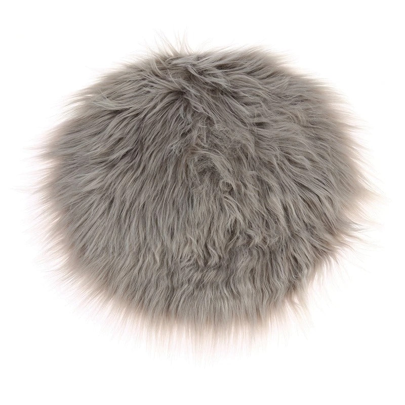 Lisslune | Synthetic Fur Round Seat Cushion