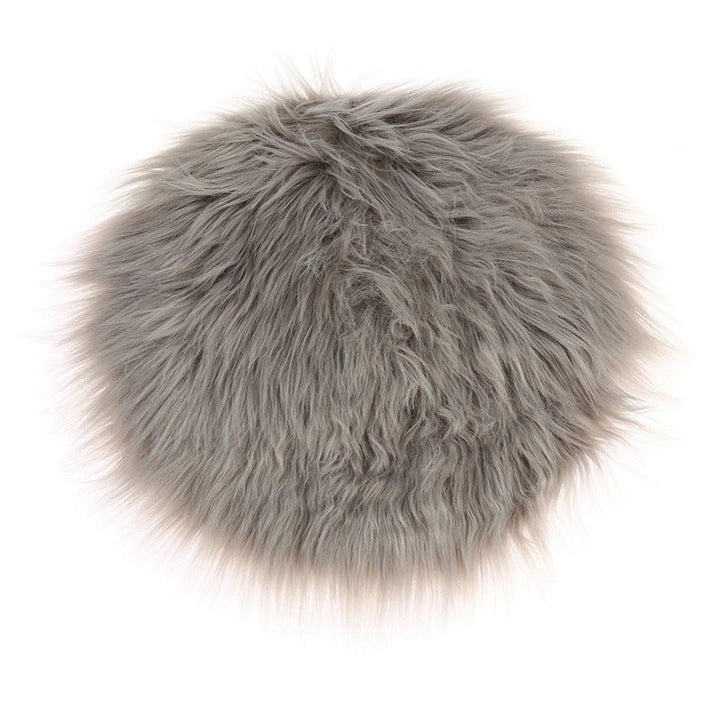 Lisslune | Synthetic Fur Round Seat Cushion