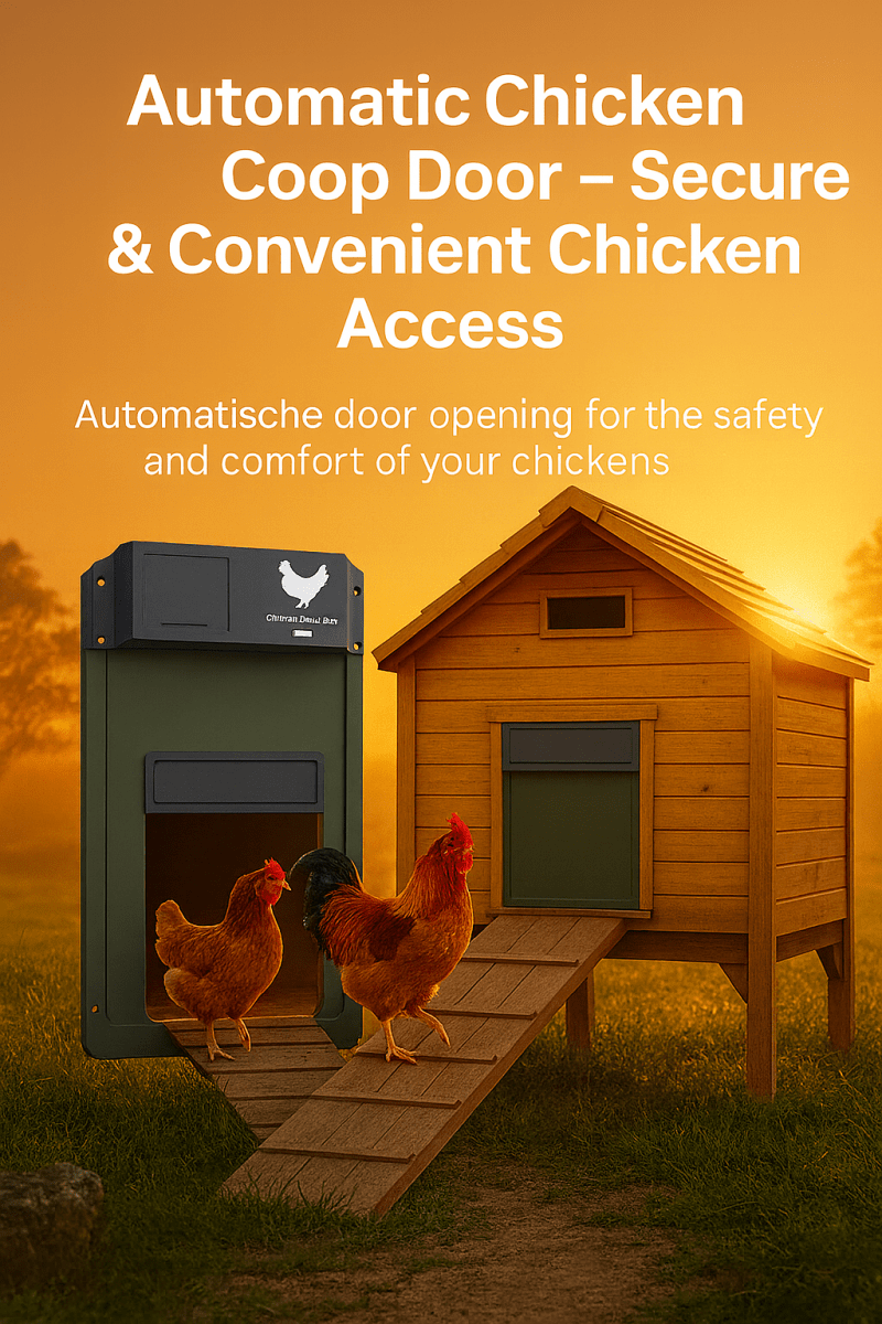 Lisslune | ROOSTSECURE – Automatic Chicken Coop Door with Light Sensor & Weather Protection