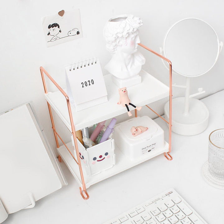 Rynx Aesthetic Desk Rose Gold Storage Shelf