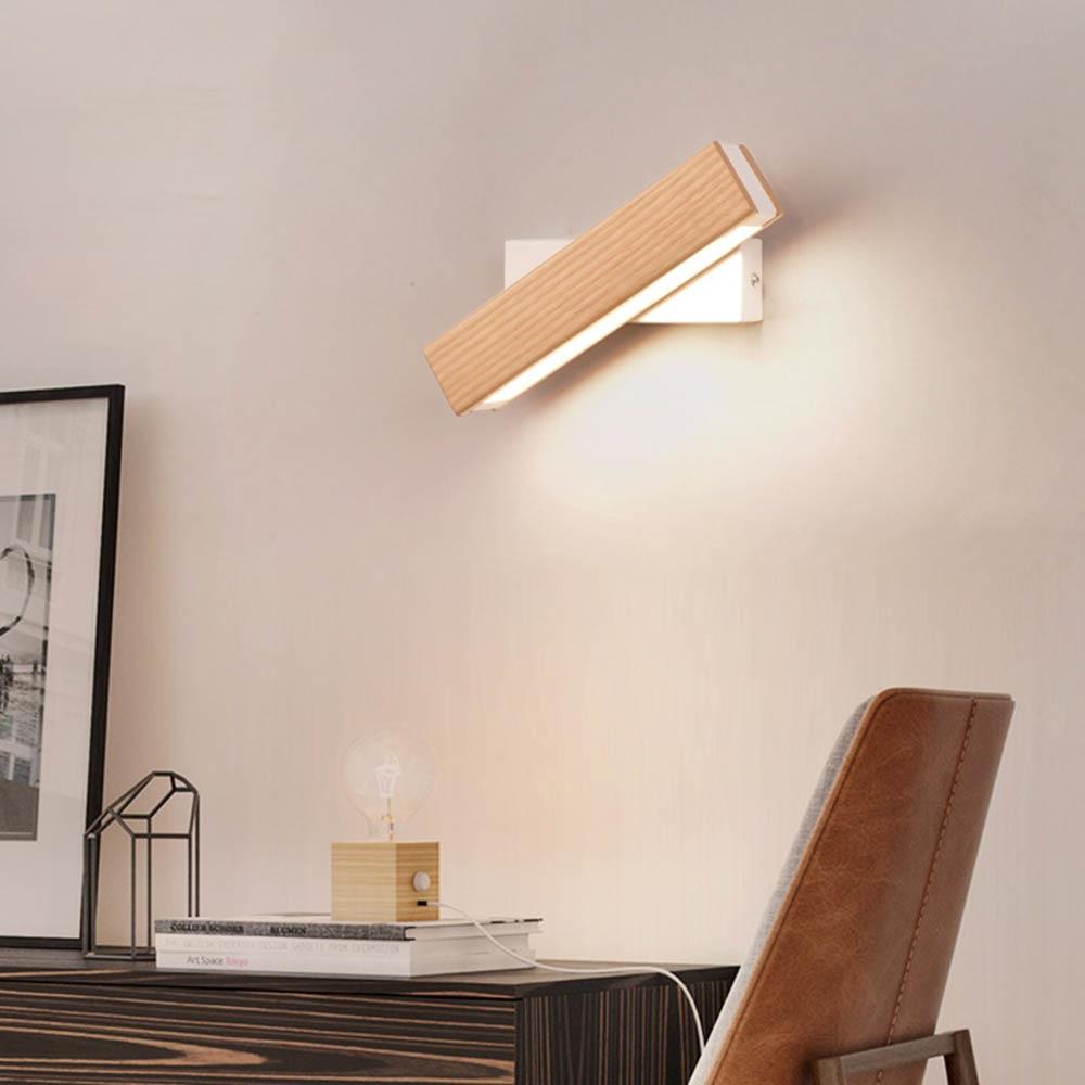 Lisslune | Rotatable Wood LED Wall Lamp - Jasper