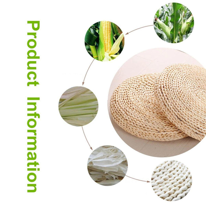 Lisslune | Sustainable Tatami Style Straw Meditation Cushion for Eco-Friendly Practices
