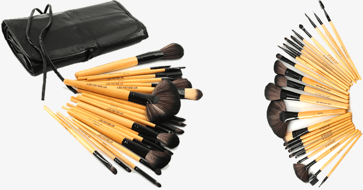 Lisslune | 24-piece Premium Wood Brush Set with Free Case