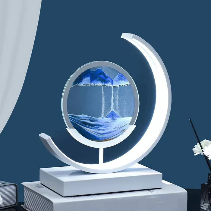 Lisslune | LED Table Lamp with Moving Sand Landscape – SandLight