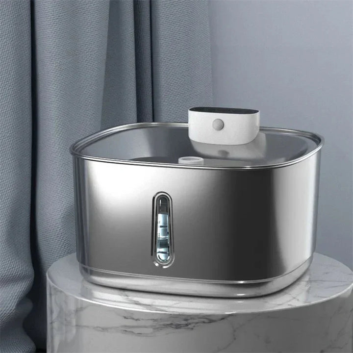 Lisslune | Smart Drink Fountain for Cats and Dogs – 3.2L Stainless Steel with Filter