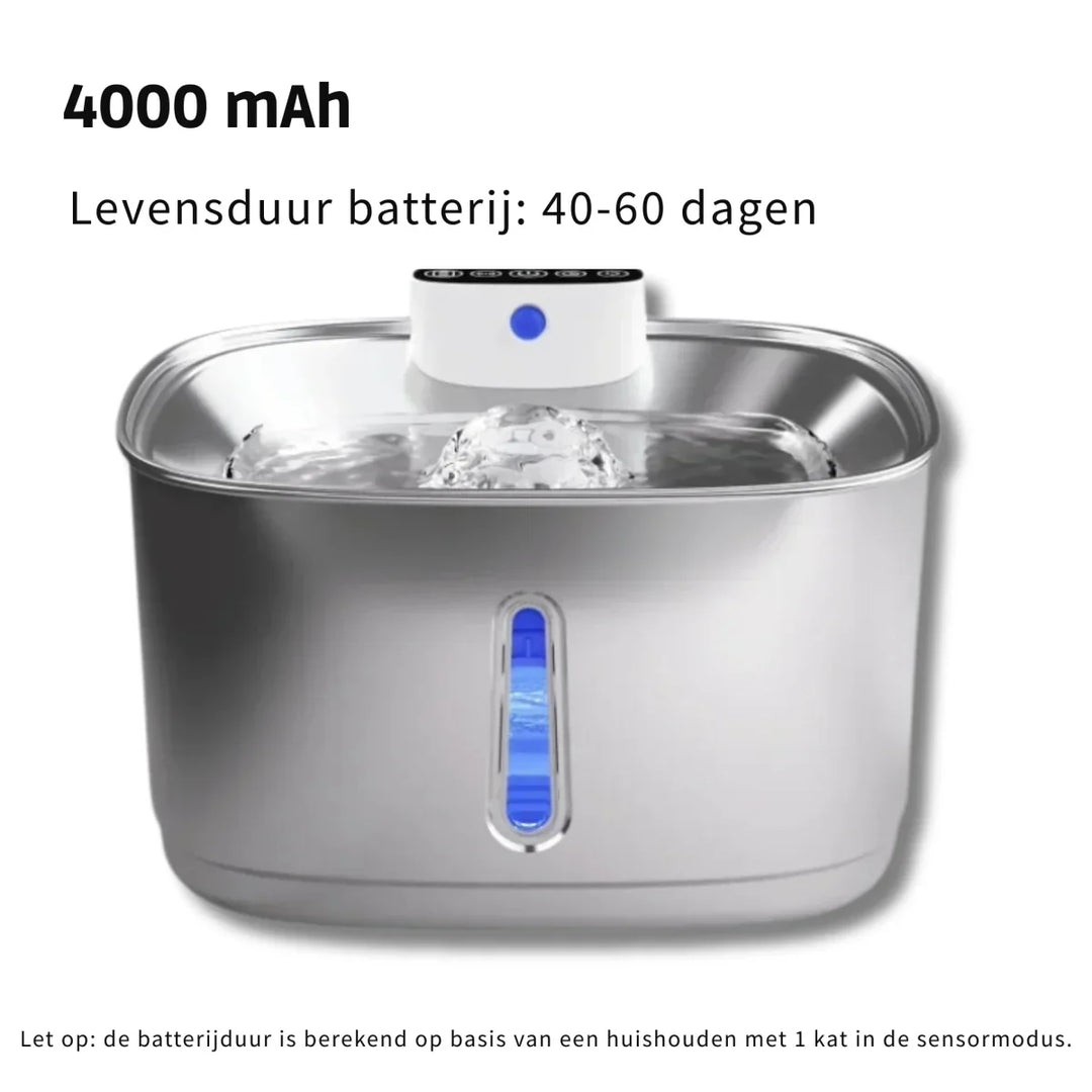 Lisslune | Smart Drink Fountain for Cats and Dogs – 3.2L Stainless Steel with Filter