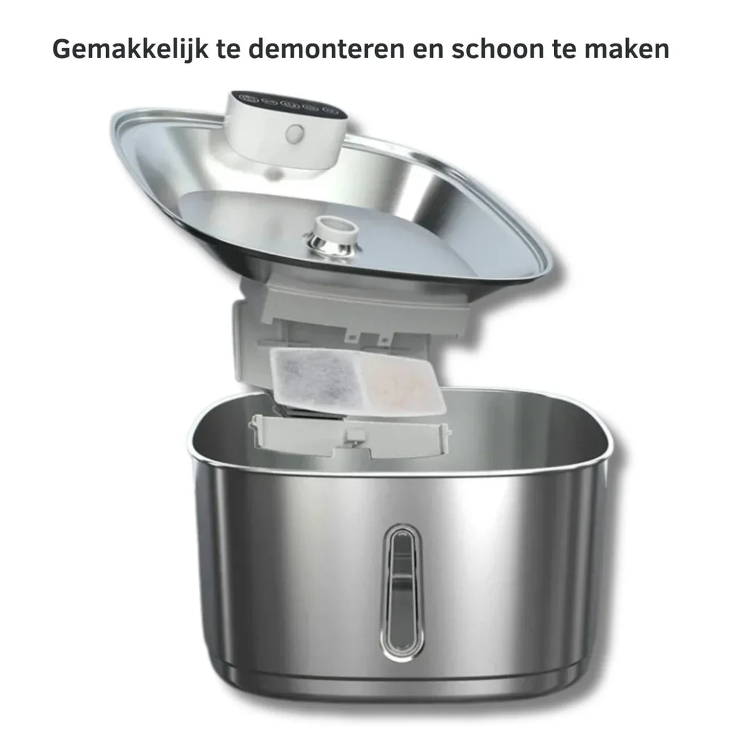 Lisslune | Smart Drink Fountain for Cats and Dogs – 3.2L Stainless Steel with Filter