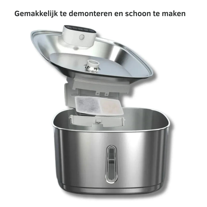 Lisslune | Smart Drink Fountain for Cats and Dogs – 3.2L Stainless Steel with Filter