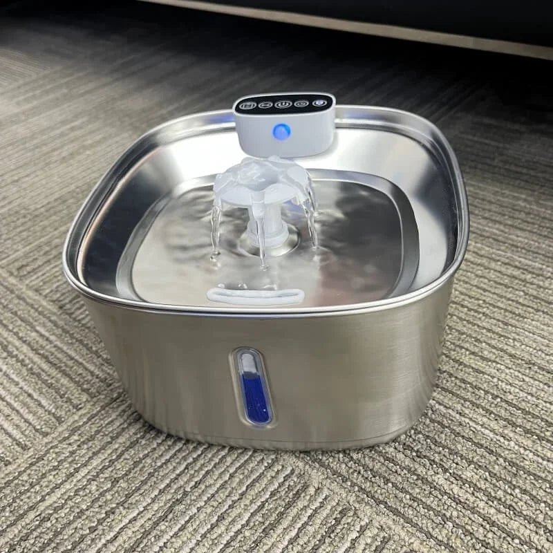Lisslune | Smart Drink Fountain for Cats and Dogs – 3.2L Stainless Steel with Filter