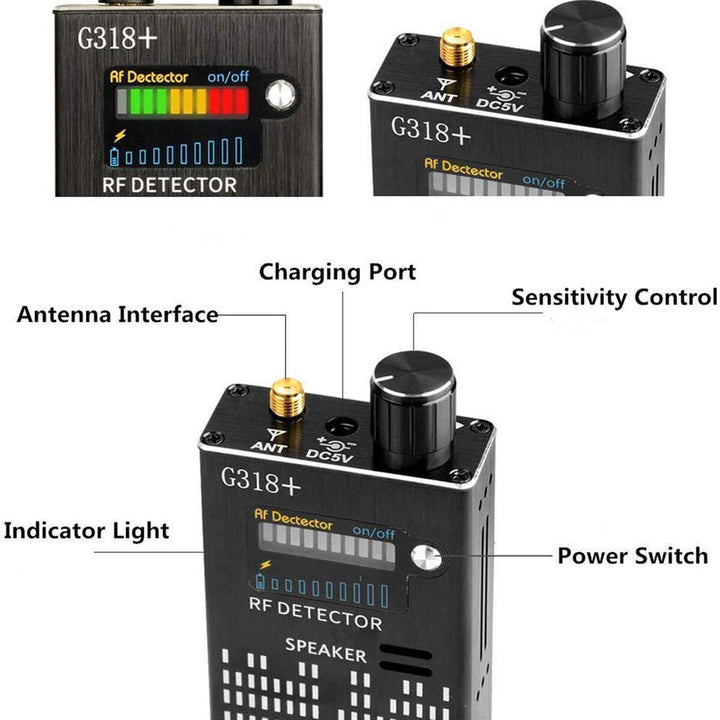 Lisslune | Spy Signal Wall Detector, HF Detector, hidden camera, laser lens, GSM GPS device finder