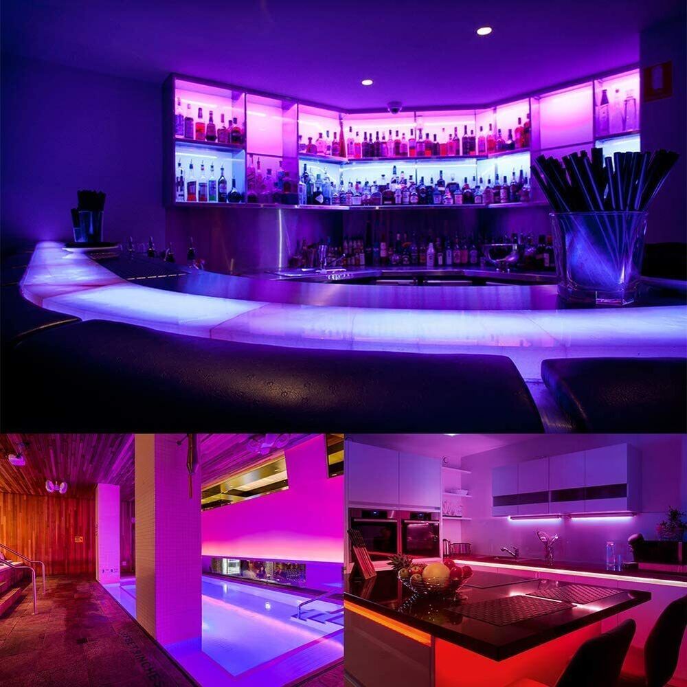 Lisslune | LED Light Strip, 30 m, 15 m, Music Synchronization, Bluetooth, 5050, RGB Ambient Light with Remote Control