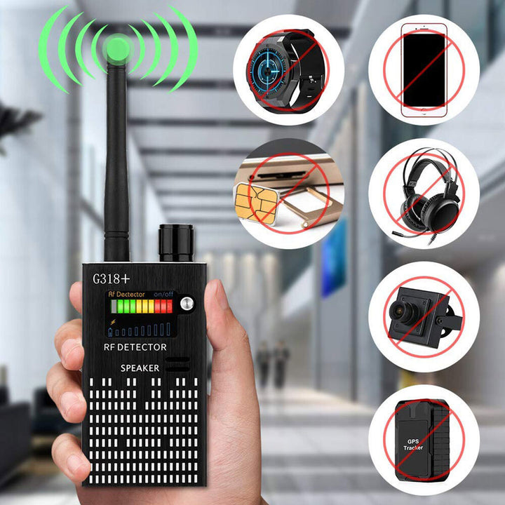 Lisslune | PrivacyGuard Detecto – RF Signal and Camera Detector with Laser Function and Alarm