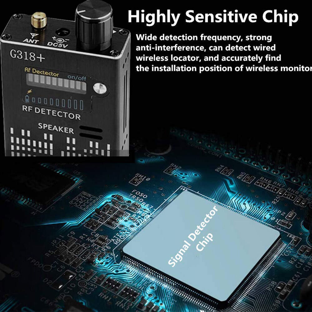 Lisslune | PrivacyGuard Detecto – RF Signal and Camera Detector with Laser Function and Alarm