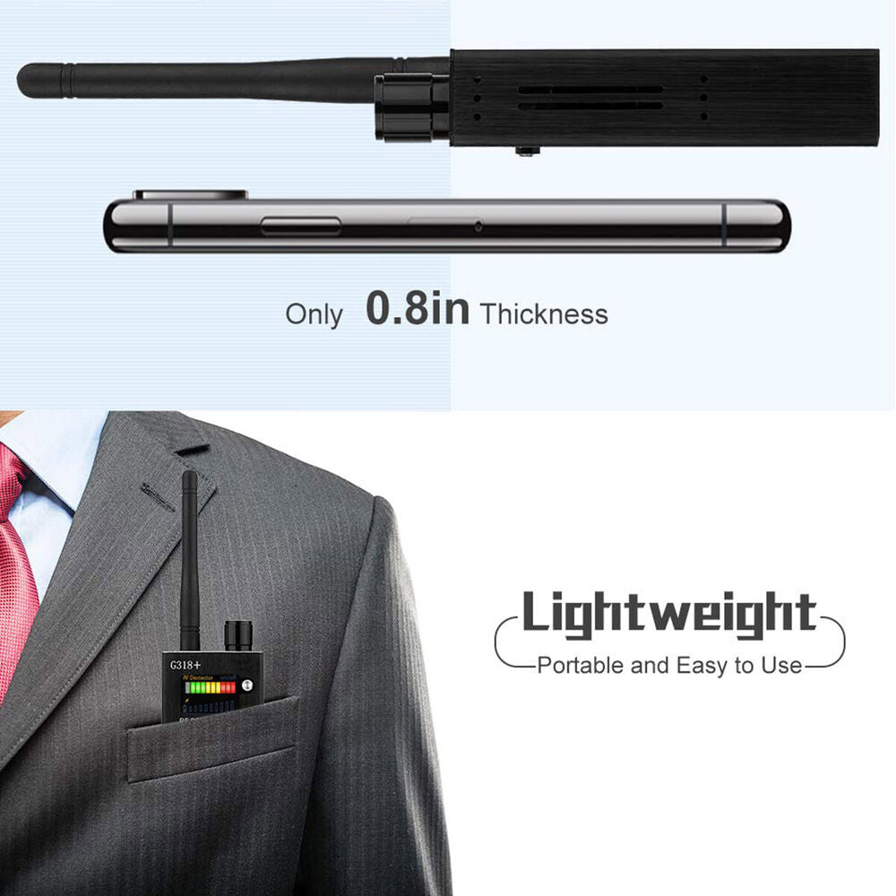Lisslune | PrivacyGuard Detecto – RF Signal and Camera Detector with Laser Function and Alarm