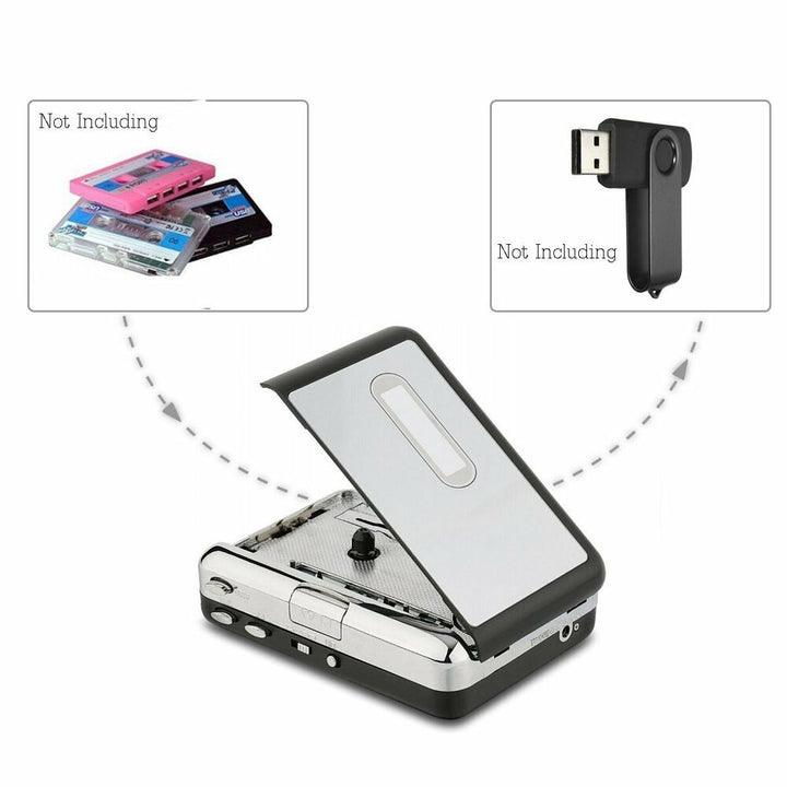 Lisslune | Cassette-to-MP3 format converter - Save to USB flash drive - Music player