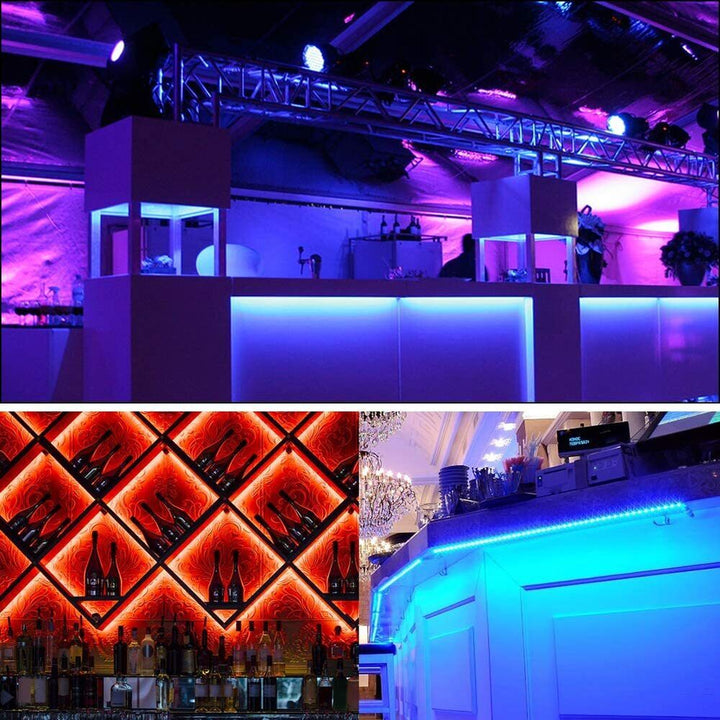 Lisslune | LED Light Strip, 30 m, 15 m, Music Synchronization, Bluetooth, 5050, RGB Ambient Light with Remote Control