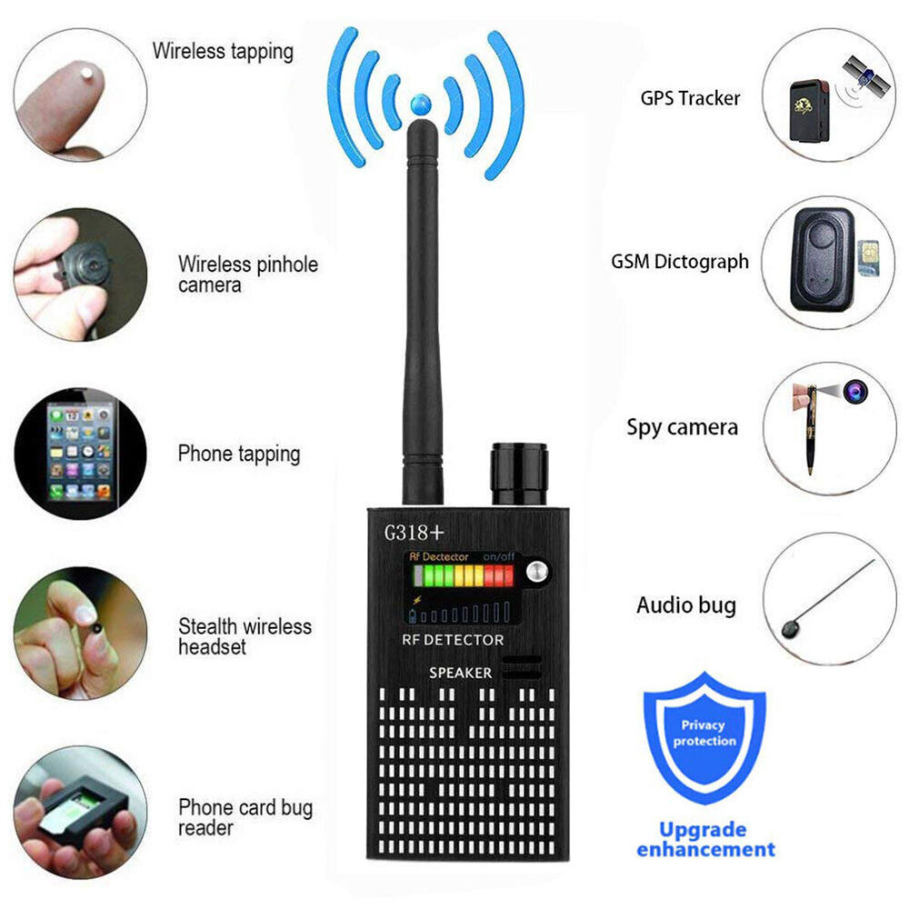 Lisslune | PrivacyGuard Detecto – RF Signal and Camera Detector with Laser Function and Alarm