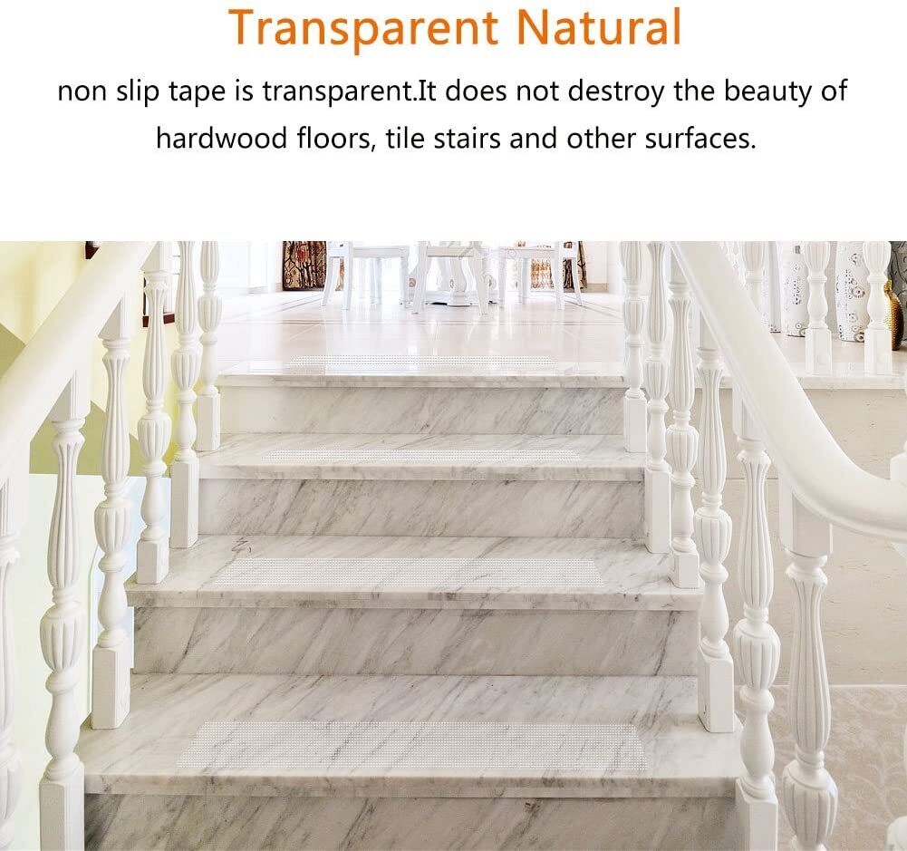 Lisslune | Clear Non-Slip Stair Tread Strips – Indoor Safety Grip Tape for Steps