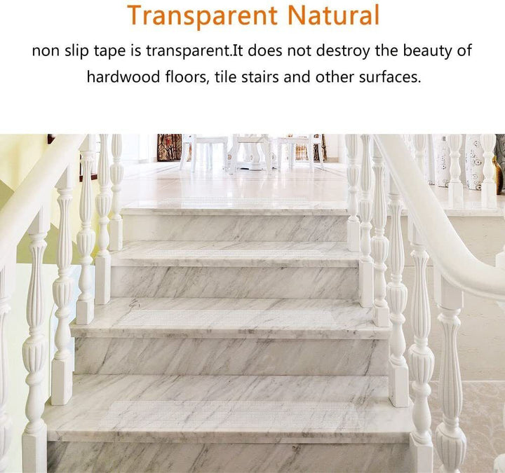 Lisslune | Clear Non-Slip Stair Tread Strips – Indoor Safety Grip Tape for Steps