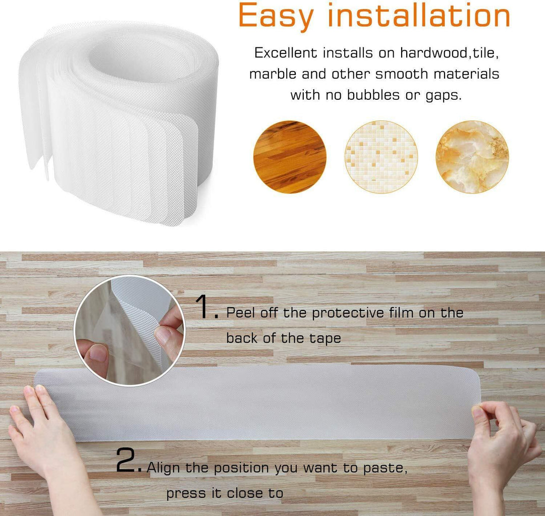 Lisslune | Clear Non-Slip Stair Tread Strips – Indoor Safety Grip Tape for Steps