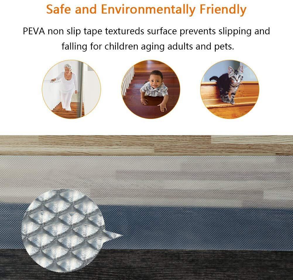 Lisslune | Clear Non-Slip Stair Tread Strips – Indoor Safety Grip Tape for Steps