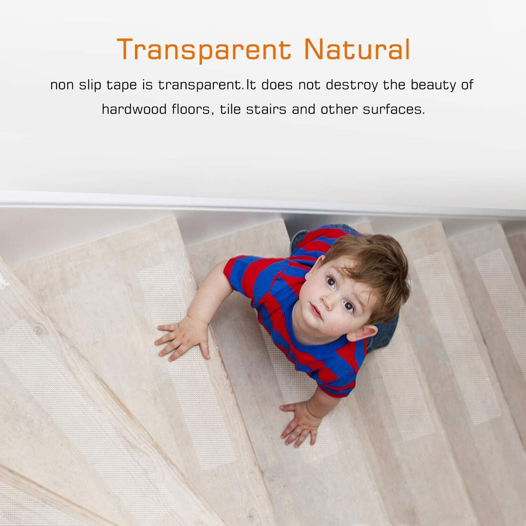 Lisslune | Clear Non-Slip Stair Tread Strips – Indoor Safety Grip Tape for Steps