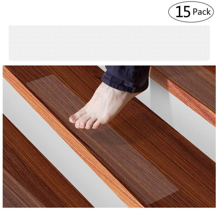 Lisslune | Clear Non-Slip Stair Tread Strips – Indoor Safety Grip Tape for Steps