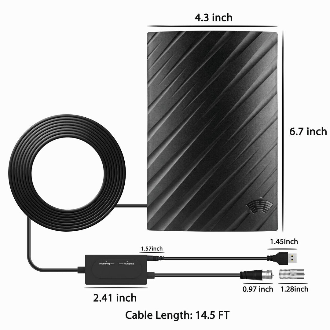 Lisslune | HDTV 4K Digital antenna for indoor use | Large range 600 miles