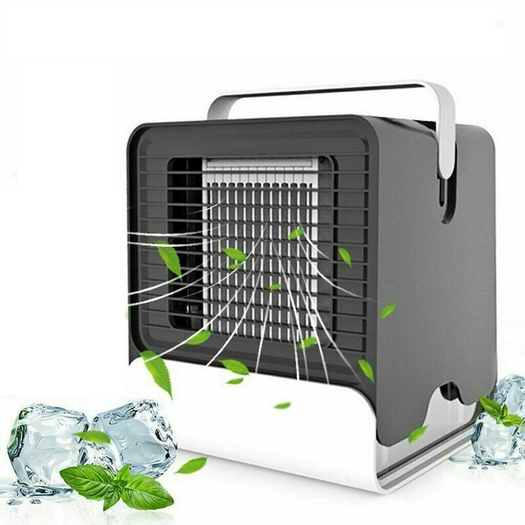 Lisslune | Portable Mini Air Conditioner | Ultra-Portable Car AC System, Quiet 4-Blade Design & Ideal for Home, Office, and Travel Use