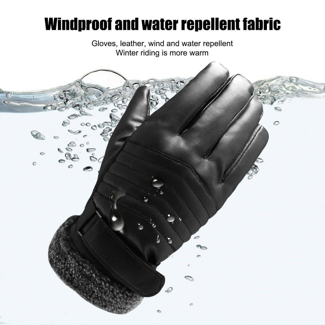 Lisslune | -30℃ Waterproof, warm leather ski gloves for winter | Touchscreen compatible