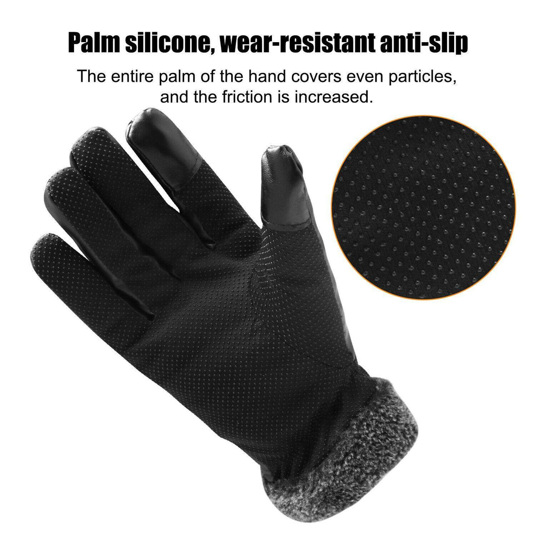 Lisslune | -30℃ Waterproof, warm leather ski gloves for winter | Touchscreen compatible
