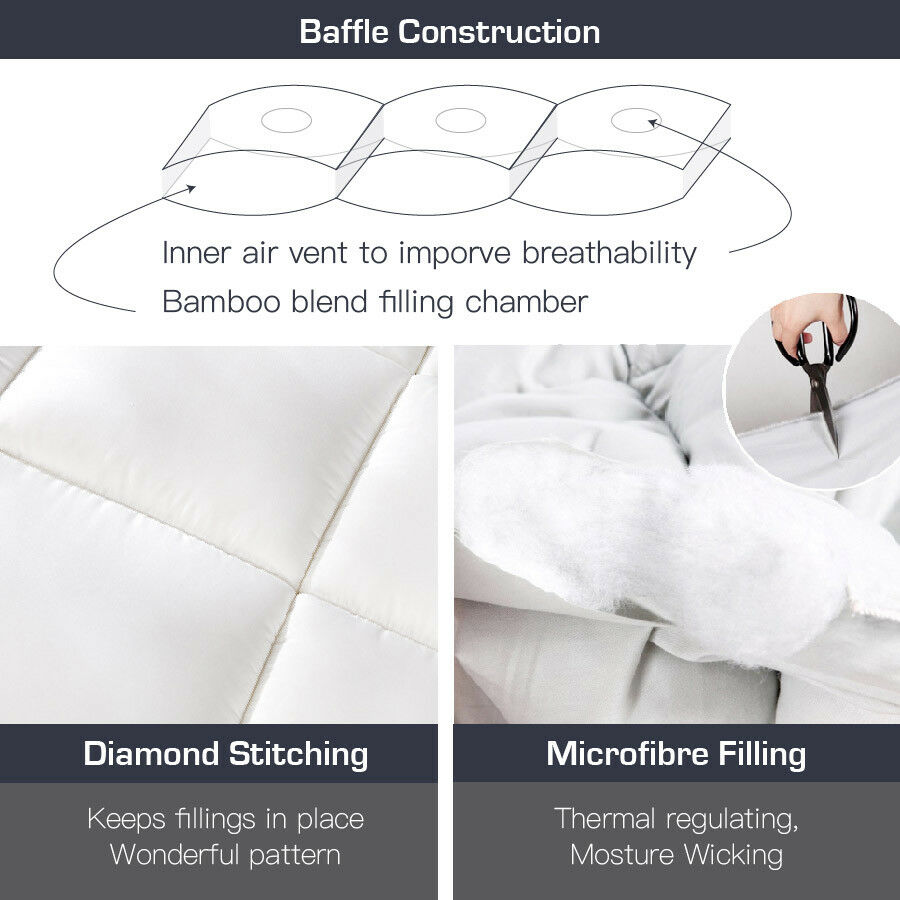 Lisslune | Doona Quilt Microfiber - All Seasons - White
