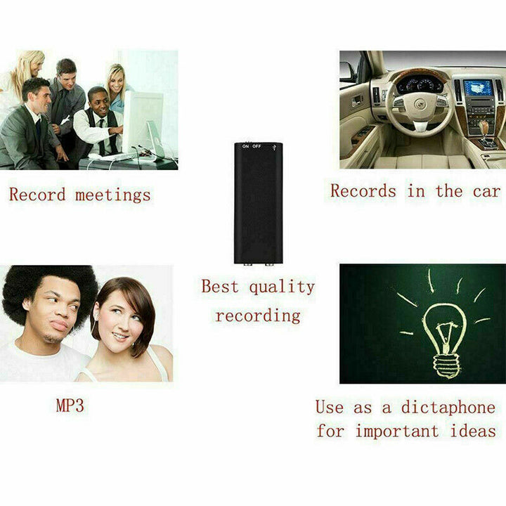 Lisslune | Mini Voice Recorder – Mini Audio Recorder – Mini Recording Device – Smallest Hidden Audio Recorder