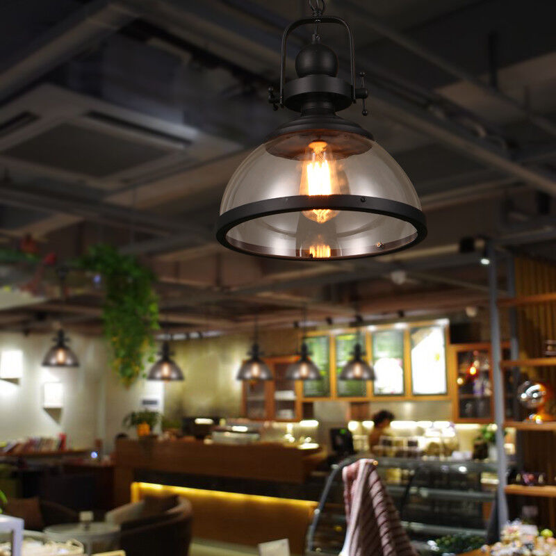 Lisslune | Antique Glass Iron Retro Industrial Chandelier Pendant Ceiling Lights