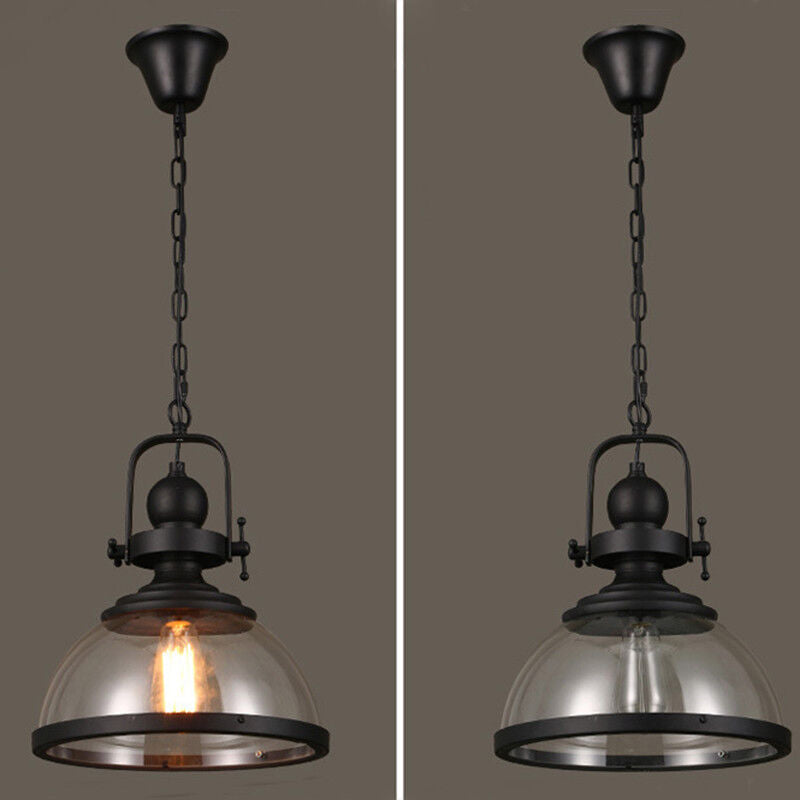 Lisslune | Antique Glass Iron Retro Industrial Chandelier Pendant Ceiling Lights