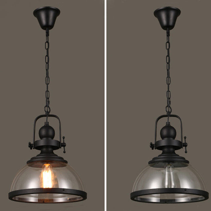 Lisslune | Antique Glass Iron Retro Industrial Chandelier Pendant Ceiling Lights